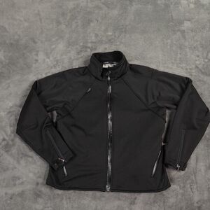 Obermeyer Jacket Womens Small Black Taped Zippers Mock Neck Softshell READ Vents